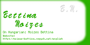 bettina moizes business card